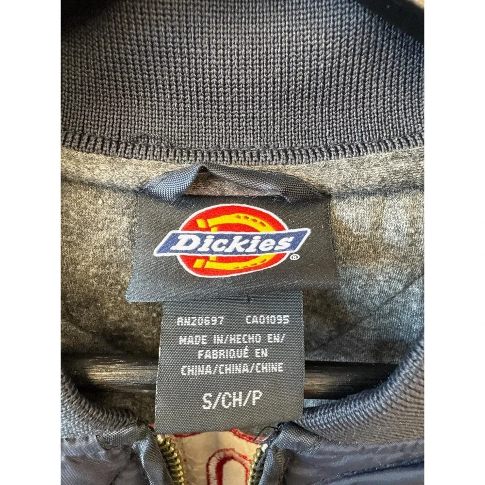 Dickies Jacket Mens Small Blue Quilted Bomber Chicago Med Film Crew Puffer Nylon